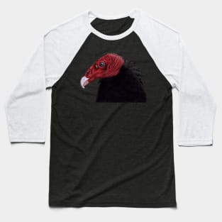 Illustrated Turkey Vulture Baseball T-Shirt